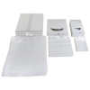 Polythene LDPE bags - Polythene bags for repackaging and/or product bundling, convenient for versatile use. The bags are transparant and have a bottom seal. They are 100% recyclable and come in white boxes. All LDPE bags are food safe. Thickness 50 micron (medium strength).
