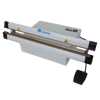 Industrial Sealmaster ISM - The Master among the smaller tabletop sealers: industrial, but electrical driven. Producing a powerful and strong (bi-active) 5 mm seal, enabling to seal thicker materials as well. Sealing and cooling time can precisely be set in the digital control panel. Designed for packaging parts and food, provided with a heavy duty covering and seal wire tensioners which accomodate intensive sealing. 3 Years warranty (excludes wearing parts).