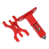 Knife holder complete - This Spring-loaded knife holder including knife is equipped on the Audion Sealkid, Sealboy, Sealboy Magneta, Magneta and Industrial Magneta tabletop sealers. Keeping this spare part in stock contributes to a high packaging quality and continuity of your production process.