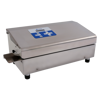 Contimed D 660 - This tabletop stainless steel band sealer (non-validatable) seals PE, PP, PA/PE, header cards and other heat sealable alu laminate pouches. The D 660 produces a strong 9 mm seal and the digital LCD display facilitates adjustment of seal temperature and seal temperature alarm. Speed: 8 mtr/minute. Integrated cooling (for sealing PE). Compatible to DIN 58953-7. 