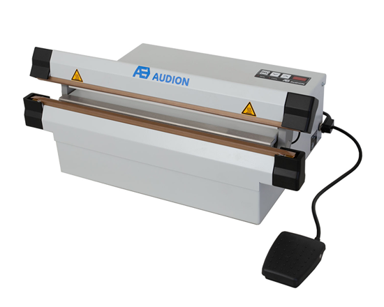 Industrial Sealmaster ISM - The Master among the smaller tabletop sealers: industrial, but electrical driven. Producing a powerful and strong (bi-active) 5 mm seal, enabling to seal thicker materials as well. Sealing and cooling time can precisely be set in the digital control panel. Designed for packaging parts and food, provided with a heavy duty covering and seal wire tensioners which accomodate intensive sealing. 3 Years warranty (excludes wearing parts).