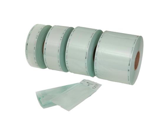 Medical paper rolls - Audion medical paper tubular film for medical packaging. This laminate on roll is made of transparent film and paper, so that the content of each bag is clearly visable. Suitable for steam sterilisation.