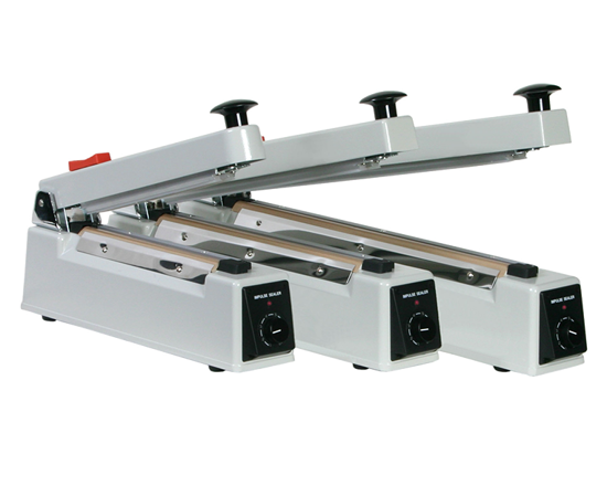 Eco sealer - A basic impulse sealer generating a 2 mm seal on PE/PP bags or tubular polyethylene film. The optional knife allows you to make your own customized bags at any length. Designed for low-volume sealing (not suitable for industrial production or repetitive use). Maximum available seal length 400 mm. 