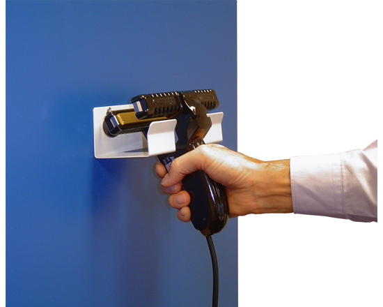 Support for Futura Poly tong - Store your Audion Futura Portable seal tong safely in the special designed support / bracket. Let the seal tong cool down safely and keep your workspace neat and organized.