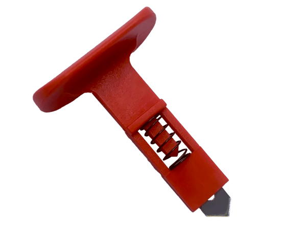 Messerhalter komplett für den ISM - Dieser federgelagerte Messerhalter inklusive Messer ist für den Industrial Sealmaster (ISM(S)K) von Audion geeignet. Wenn Sie den Messerhalter komplett vorrätig haben, können Sie Ausfallzeiten verringern und eine durchgehend konstante Qualität der Schweißnähte gewährleisten.