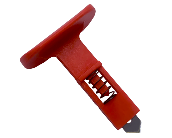 Knife holder complete ISM - This Spring-loaded knife holder including knife is equipped on the Audion Sealmaster (ISM(S)K) sealers. Keeping this spare part in stock contributes to a high packaging quality and continuity of your production process.